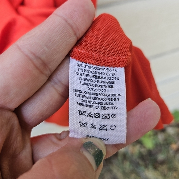 Free People orange deep v mini dress with pockets size 8 - Picture 7 of 9